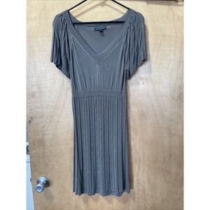 Banana Republic Women's Medium Dress Green Short Sleeve